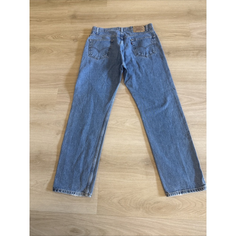 Vtg 1999 Levi's 505 Jeans Men Sz 36 x 32 Blue Made in Columbia Straight Leg - Picture 2 of 12